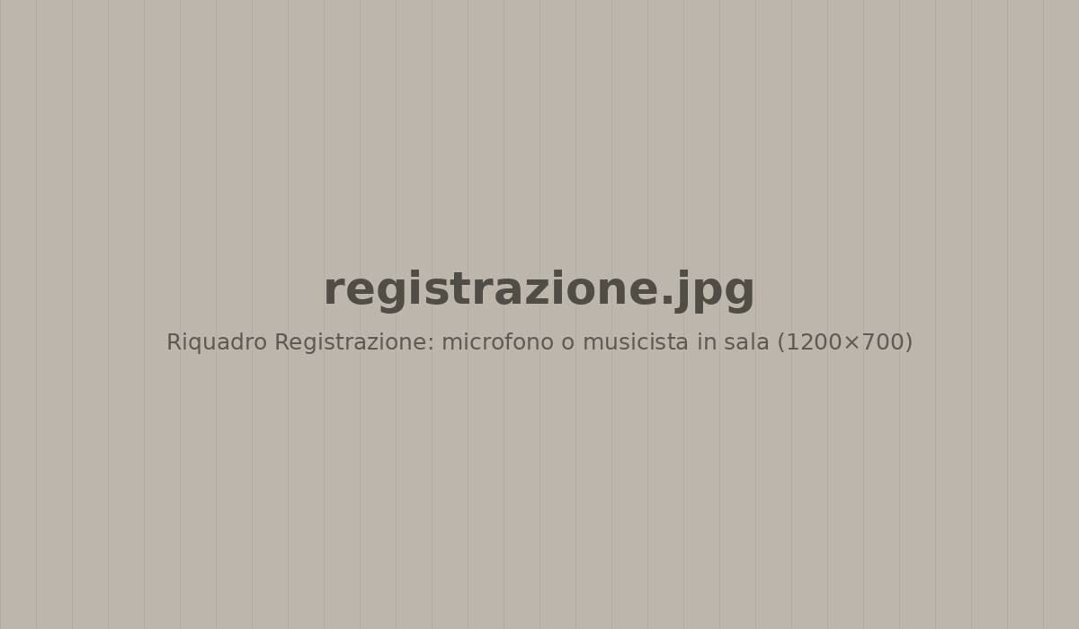 Registrazione in sala